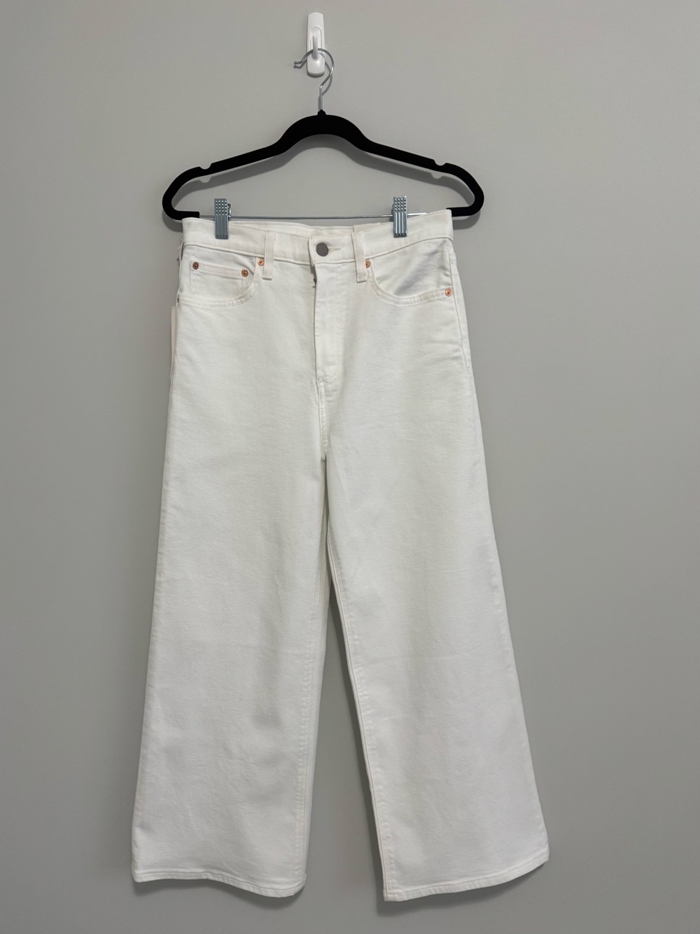 Aritzia Denim Forum The Joan Wide Leg Jeans White 27 NWT - Picture 2 of 13